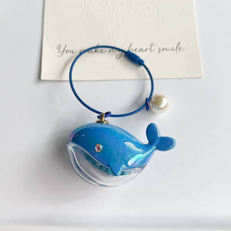 KUZHEN Cá Voi Dễ Thương Cá Heo Móc Khóa Động Vật Biển Búp Bê Kawaii Móc Khóa Xe Móc Chìa Khóa Phụ Kiện Dành Cho Nam Nữ Cặp Đôi Túi Trang Sức HOT