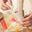 LAKAM Old Popsicle Mold, Khay đựng đá thanh dài silicon di động, có nắp khuôn kem đông lạnh cho tủ đông