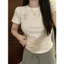 Milyfashion Modal Công nghiệp nặng đính kim cương phù hợp với mọi trận đấu Slim-fit Slimer Look Solid Color T @
