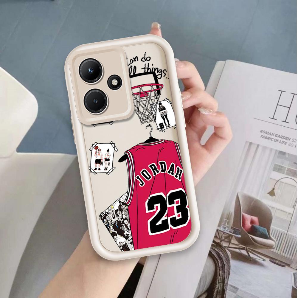Ốp Lưng Cho Redmi 13 12 POCO M6 4G Hoạt Hình Silicon Mềm Ốp lưng TPU Số 23 24 Bóng Rổ NBA Angel Eye Ốp Lưng Chống Sốc