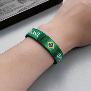 2026 Meijiamo World Cup Đội tuyển quốc gia Quạt đá Vòng tay Ngoại vi Quà tặng nhỏ Lưu niệm Sợi dệt OHYU