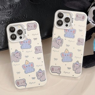 Ốp Lưng iPhone Voi Con IMD Cứng Trắng, Chống Sốc, Bảo Vệ Camera - iP 7/8/Plus/X/XS/XR/11/12/13/14/15/16/17/Pro/Max