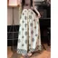 Quần in hình phong cách dân tộc Bohemian Quần cỡ lớn mỏng dây rút eo cao dáng rộng Quần mỏng hơn