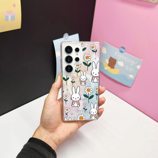 Dành Cho Samsung s26 Ultra S25 FE S25 Ultra Ốp Lưng S24 Ultra S24 FE Hoạt Hình Dễ Thương A56 17 16 15 14 13 12 pro max Từ S23 Siêu Cứng Trong Suốt Màu Sắc Họa Tiết Ngôi Sao Thỏ