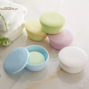 TRTR 1 Hộp Xà Phòng Tròn Sáng Tạo PP Chống Thấm Nước Kín Hộp Xà Phòng Di Động Bao Xà Phòng Thoát Nước Ra Tiếp Liệu VN