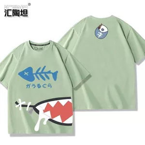 Gawr Gura Gawr Gura Shark Girl Vtuber Hàng hóa Áo thun ngắn tay hai chiều nam nữ Quần áo mùa hè