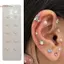 TRTR 10 Miếng Dán Thời Trang Nhiều Màu Sắc Kim Cương Giả Ngọc Trai Tai Stiers Áp Lực Tai Sti Châm Cứu Tai Móng Tay Massage VN