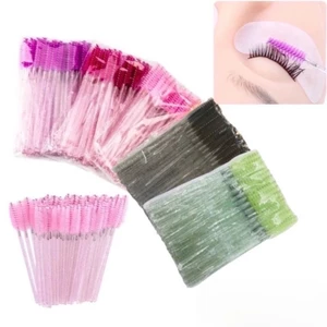 Chổi Chải Mi Túi 50 Cây, Chổi Mascara, Chuốt Mi Sau Nối, Uốn Mi, Dụng Cụ Nối Mi