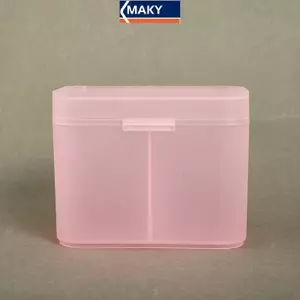 MAKY Cotton Pads Khăn lau móng tay Bàn chải trang điểm Hộp lưu trữ Doublepartment VN