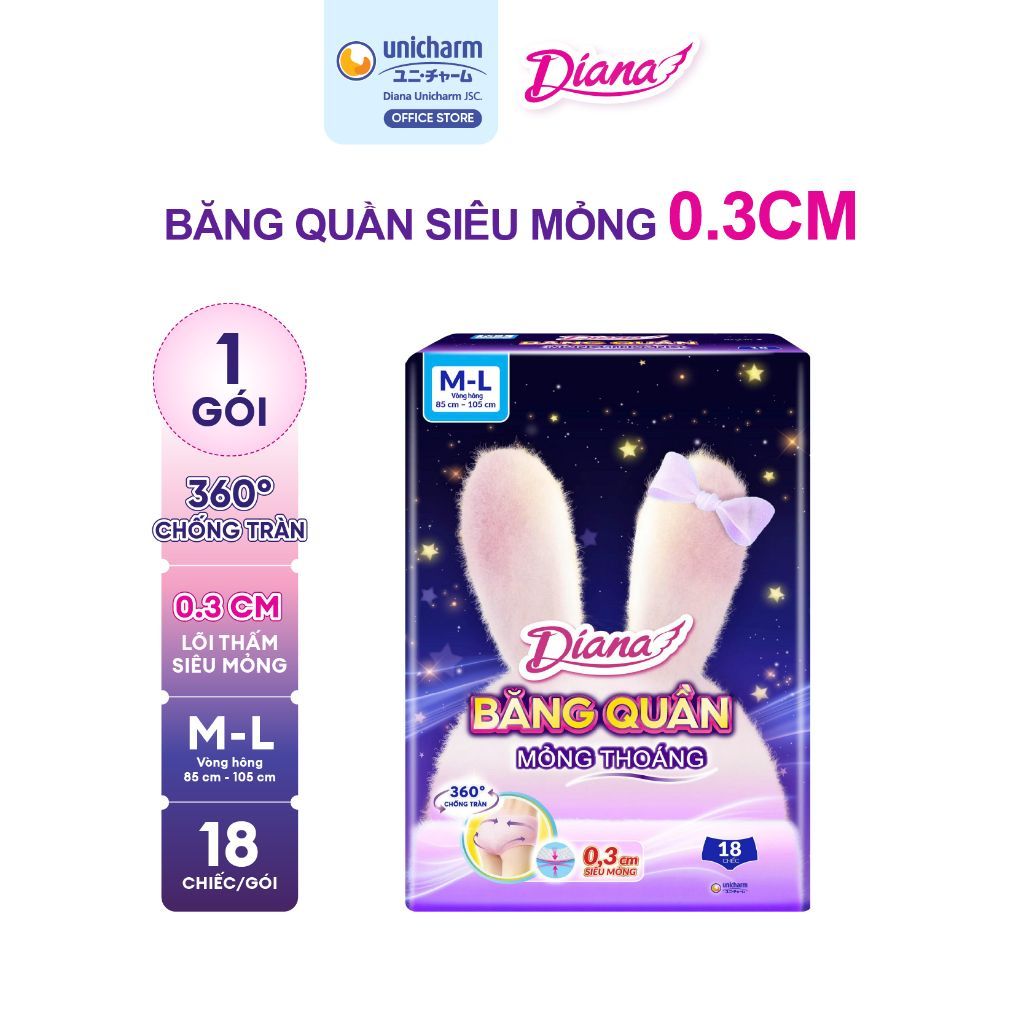 [Chính Hãng Diana Unicharm] Băng Vệ Sinh Diana Ban Ngày, Ban Đêm, Băng Quần Đủ Loại Đủ Size Tiện Lợi