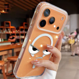 Ốp lưng iPhone hình mắt hỗ trợ sạc không dây từ tính - iP 7/8/X/XS/XR/11/12/13/14/15/16/17/Plus/Air/Pro/Max