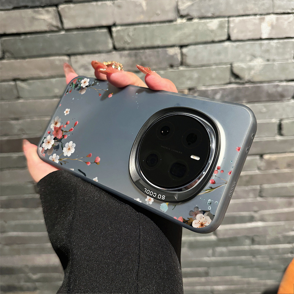 Ốp lưng cứng viền mờ Micro họa tiết hoa đẹp cho Honor Magic 8 Pro/7 Pro/6 Pro GT Pro Win RT X60 Pro/Honor 400/300 X9D X9C, chống sốc