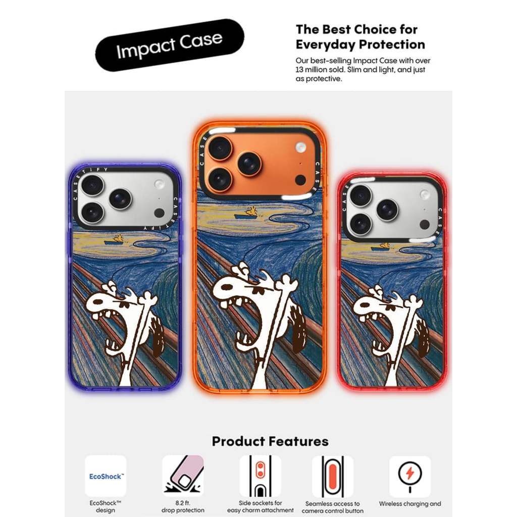 CASECASE X Snoopy giận dữ Cam / Đỏ / Perri Bộ sưu tập kẹo tím Màu sắc trong suốt Cứng hút từ tính Vỏ tác động cho Apple IPhone 13 14 15 16 17Pro Max Plus Có hộp