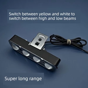 Xe Điện Spotlight Xe Máy Đa Năng Màu Vàng Trắng Đèn LED Ánh Sáng Mạnh Khoảng Cách Gần Siêu Sáng Sửa Đổi Đèn Mạnh Siêu Sáng Siêu Sáng