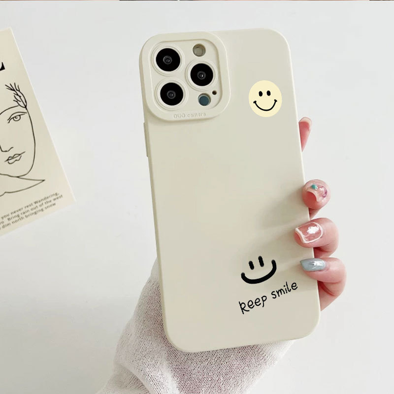 Ốp lưng iPhone Ốp silicon mềm bảo vệ máy ảnh Smile Smile - iP 7/8/X/XS/XR/11/12/13/14/15/16/17/Plus/Air/Pro/Max