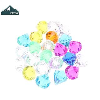 DTW 1 Bộ Trẻ Em DIY Phụ Kiện Hộp Pha Lê Kho Báu Đồ Chơi Trẻ Em Acrylic Nhiều Màu Sắc Kim Cương Đá Quý Nhựa Lớn Trang Sức Thể Thao