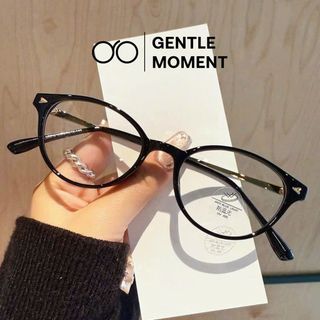 Gọng kính oval kim loại GENTLE MOMENT kính mắt mèo chống ánh sáng xanh chống tia UV thời trang nữ GMK207