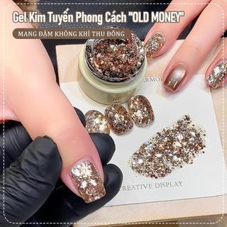 Sơn Móng Tay Gel Lấp Lánh Phong Cách Old Money Bán Chạy Mùa Thu Đông 2026 Siêu Trắng Lấp Lánh Rực Rỡ Siêu Nhẹ
