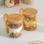 Bình kín thủy tinh Borosilicate cao Bình lưu trữ tròn có thìa Lọ gia vị Kẹo Trà Bình lưu trữ đa năng Bình kín ENV0
