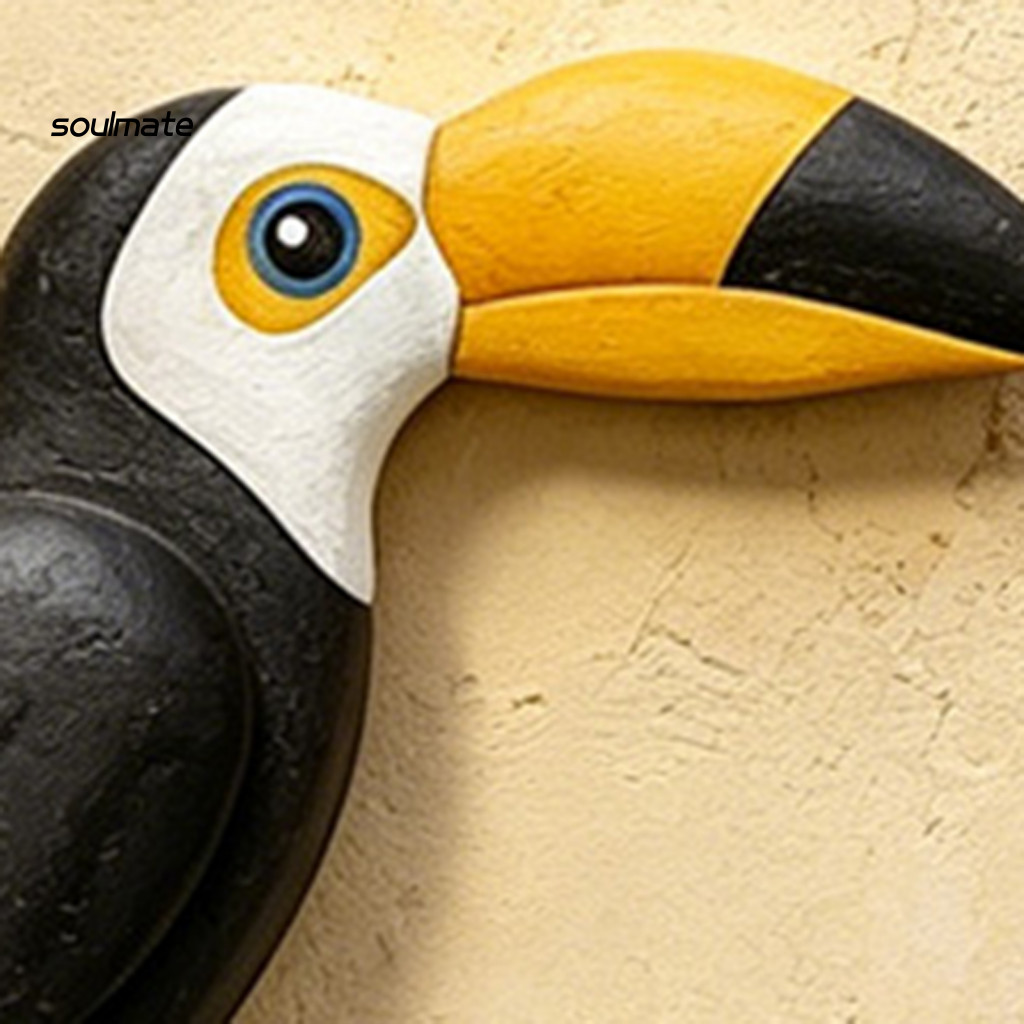 Linh hồn| Toucan Trang Trí Tường Chim Nhiều Màu Sắc Treo Tường 4 Bộ Nghệ Thuật Treo Tường Toucan Bằng Gỗ – Trang Trí Chim Nhiệt Đới Vintage Cho Sân Vườn Ban Công Phòng Ngủ – Rừng Mộc Mạc Treo