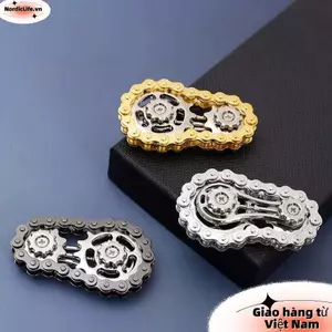 Con quay hồi chuyển đầu ngón tay bánh đà NORDICLIFE, Giảm căng thẳng EDC Spinner Bánh xích Fidget Spinner, Phong cách Antistress Lo âu Dây xích xe đạp kim loại Chuỗi mới lạ Fidget Spinner Người lớn