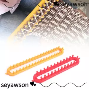 Seyawson Dệt Loom Đan Bộ, DIY Handmade Craft DIY Máy May Dụng Cụ, Nhựa Bền Hình Chữ Nhật Len Knitter Nữ