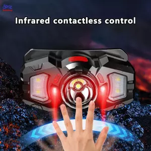 XOITOP Đèn pha LED ngoài trời Cảm biến thông minh Nguồn sáng kép Mũ 10-15h Đèn câu cá VN