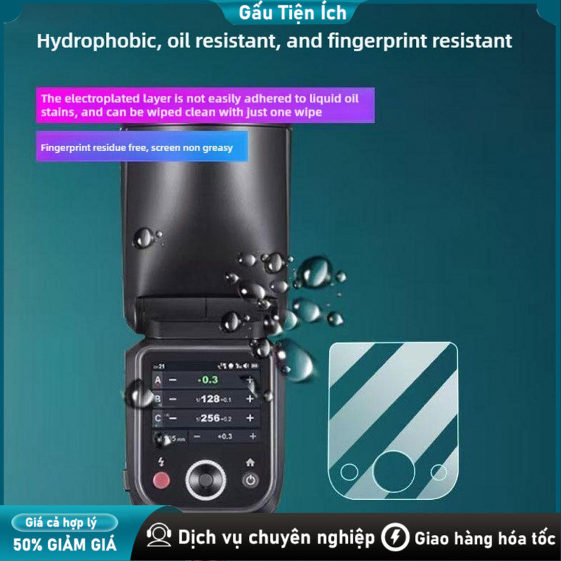 Màng cường lực Godox V100 viền cong Bảo vệ màn hình,Trong suốt,Chống trầy xước