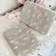 Gương gấp bướm trắng nền nâu thiết kế đơn giản nữ tính