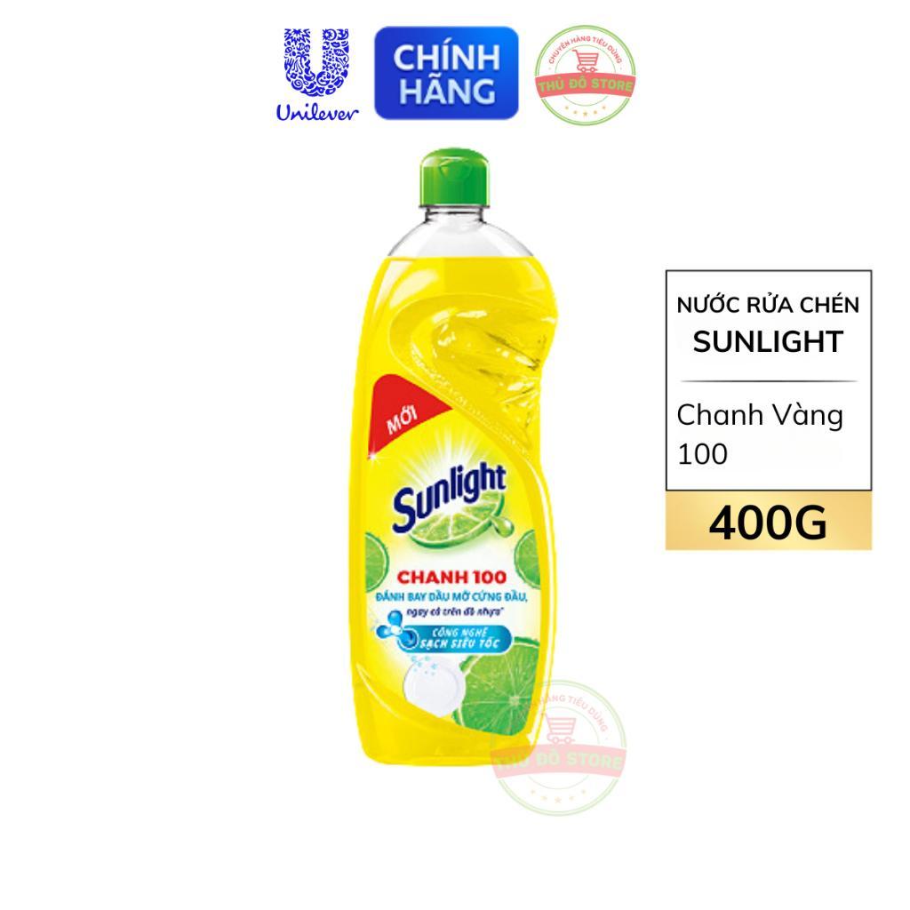Nước Rửa Bát Sunlight 400g Hương Chanh – Làm Sạch Sâu, Đánh Bay Dầu Mỡ, Dịu Nhẹ Da Tay An Toàn