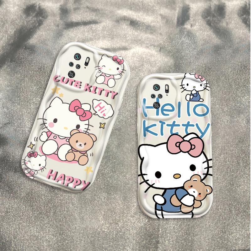 Thích hợp cho Redmi Note 10 10S Pro 4G POCO M5S Điện thoại thông minh 3D TPU mềm Kitty Rilakkuma Vỏ điện thoại chống sốc