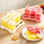 BORAGETE Hộp Đá Tự Chế, Khuôn Popsicle Kem DIY Có Thể Tái Sử Dụng, Hình Khối Dính Nhựa Thiết Kế Sáng Tạo Khuôn Popsicle Khay Lập Phương Sử Dụng Nhà Bếp