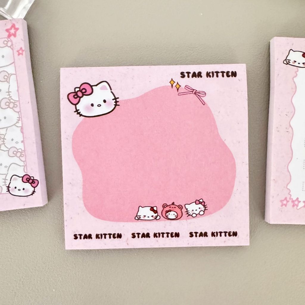Giấy note ghi chú 50 tờ kích thước 8x8cm hinh Hello Kitty siêu xinh MUNSTORE NOTEKI055