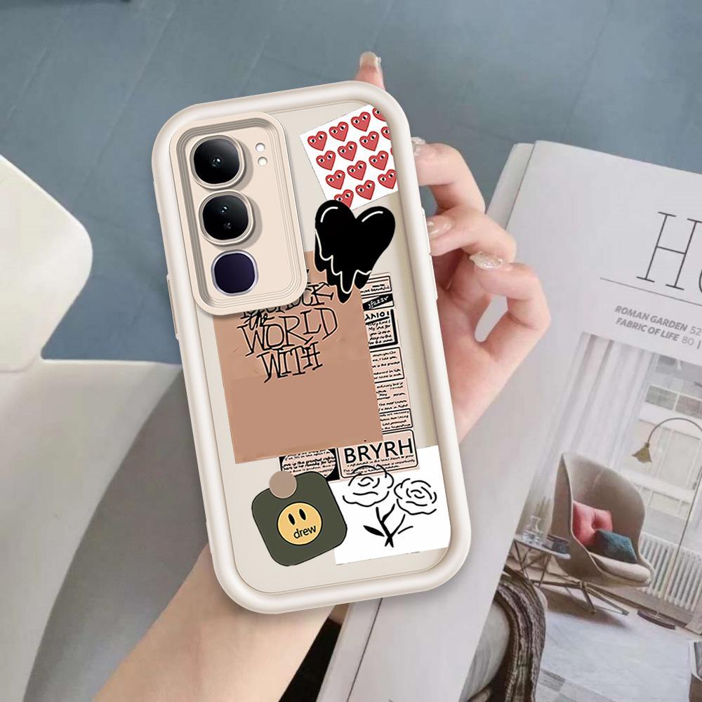 Ốp Lưng Cho VIVO Y19S Pro Y29 4G Hoạt Hình Silicon Mềm Vỏ Điện Thoại TPU Nhãn Chơi Tình Yêu ins Angel Eye Ốp Lưng Chống Sốc