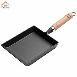 Gang Gang Nhật Bản Omelette Chảo Chảo Omelette Nhật Bản Chảo PFOA Vuông Gang Skillet Cho Người Mới Bắt Đầu, Cắm Trại