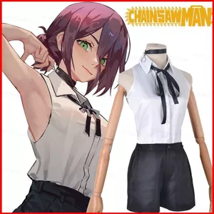 YB1 Cưa Xích Người Reze Cosplay Áo Sơ Mi Không Tay Quần Short Trang Phục Anime Đồng Phục Tiệc Halloween BY1