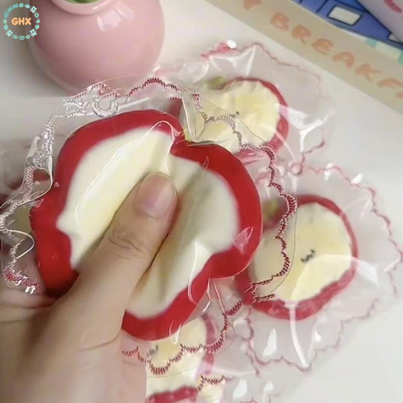 GHX Đỏ Dâu Trứng Tart Dâu Tây Thanh Kem Squishy Đồ Chơi Giảm Căng Thẳng Đồ Chơi Cảm Giác Cho Trẻ Em Người Lớn Lo Âu Thư Giãn VN