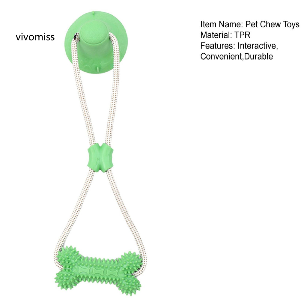 [VM] Đồ chơi nhai cho chó bền bỉ cho người nhai – Cốc hút Tug of War Rope Đồ chơi cắn răng hàm cho chó nhỏ và chó Hoàn hảo để huấn luyện và chơi Đồ chơi nhai thú cưng cho chó con