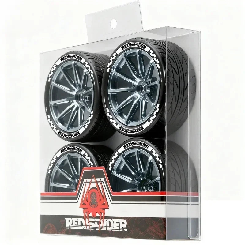 4 RC Phần 65 * 26mm Lốp Bánh Xe Lốp 12mm Vành Lục Giác Cao Su Bền Cho 1 / 10 1 / 12 1 / 14 RC Đua Xe Ô Tô Có Thể Cạnh Tranh Wltoys 144001