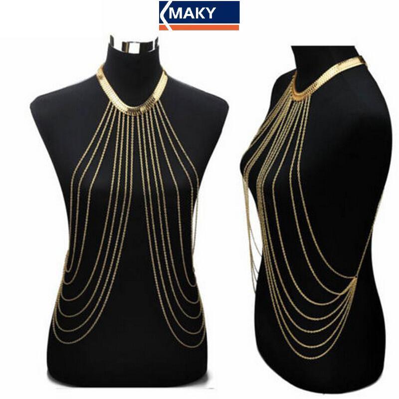 MAKY Hot - Dây xích cơ thể hợp kim, phụ kiện thời trang cho nữ