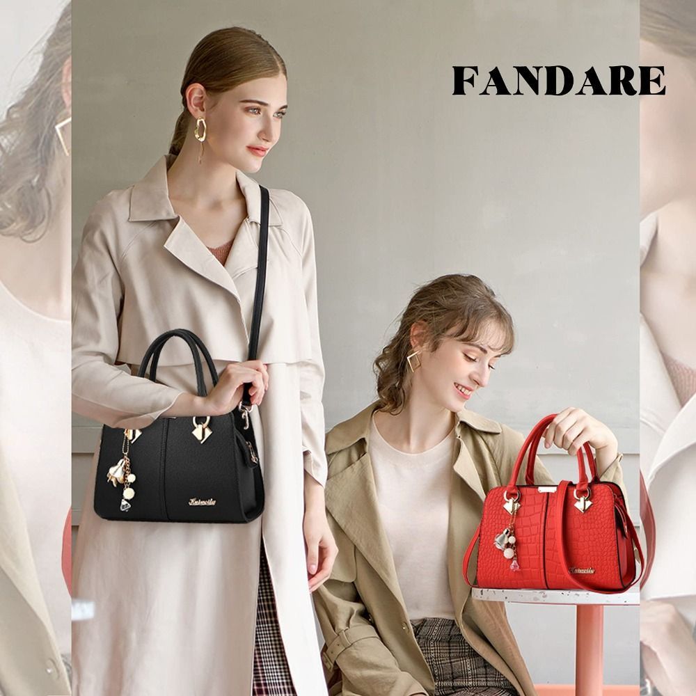 Túi xách nữ HOBBYIN Tote, Túi xách nữ đa năng dung tích lớn, Túi đeo vai cầm tay bằng da PU cổ điển Du lịch