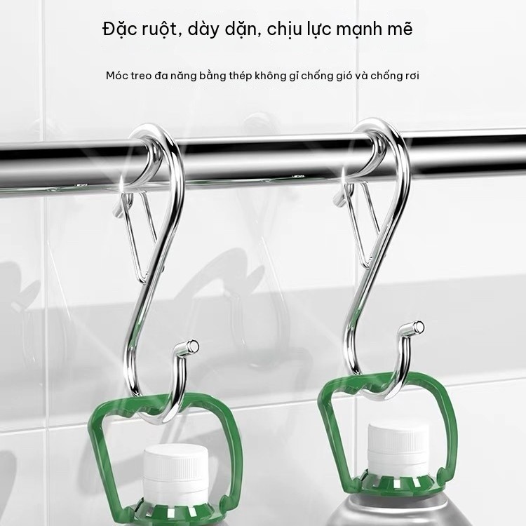 Móc Treo Chữ S Cao Cấp – Móc Thép Treo Đồ Nhà Bếp, Tủ Quần Áo, Chống Gỉ, Chịu Lực Tốt