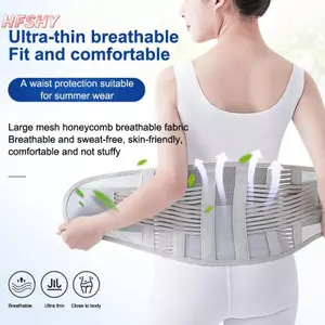 HFSHY Thắt lưng Hỗ trợ thắt lưng Hỗ trợ cột sống Corset Đai hỗ trợ tiện dụng Ba Đai thắt lưng thoáng khí Có thể điều chỉnh cho công việc VN