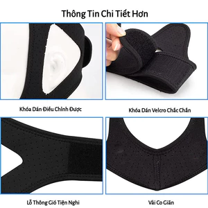 Đai nâng cằm chống ngáy giảm ngáy đêm Chống há miệng khi ngủ،Thoáng khí،Cải thiện giấc ngủ