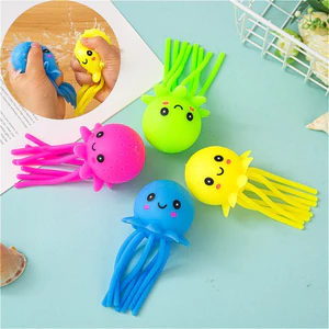 Đồ chơi tắm TPR, Mực bạch tuộc biển dễ thương, Đồ chơi bạch tuộc giải nén nước cho trẻ em