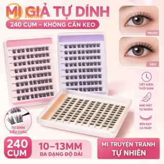 Cụm lông mi tự dính Natural C Curl Soft Invisible Keo mở rộng mi miễn phí Trio