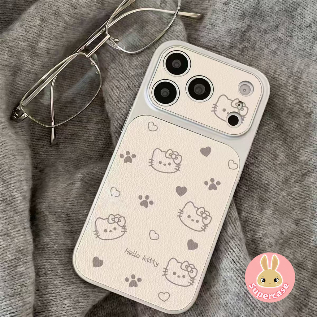 Ốp Điện Thoại KItty Tình Yêu Dễ Thương Cho Infinix Note 60 50 50S 50X 40 30 Zero 30 Smart 20 10 9 8 Pro Plus HD 7 6 5 5G 4G Vỏ Màu Xám Vuốt Da PU Mềm