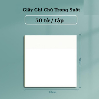 Giấy ghi chú trong suốt, chống thấm nước, tự dính; thích hợp để ghi chú và vẽ; có thể tái sử dụng.