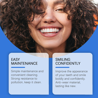 ORALHOE Bộ nha giả silicone veneer răng tạm thời cải thiện nụ cười tiện lợi dễ sử dụng