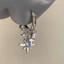 Bông tai đính đá cao cấp Zircon màu xanh dát